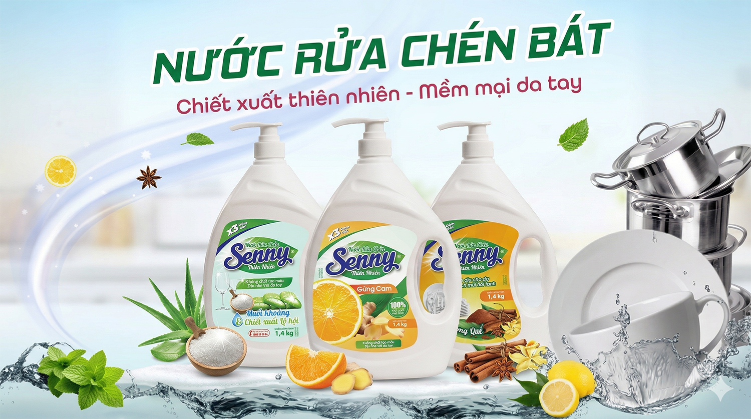 Nước Rửa Chén Senny Thiên Nhiên – Giải Pháp Làm Sạch Hiệu Quả, An Toàn Cho Mọi Gia Đình